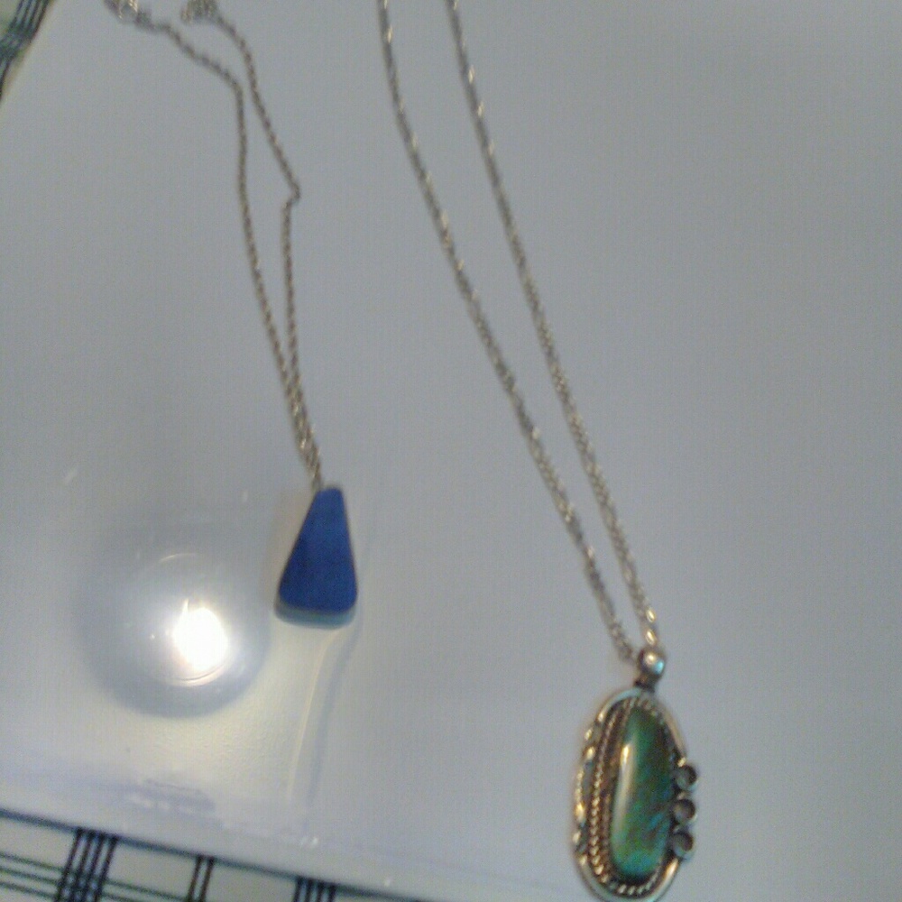 Navajo turquoise and lapis  925 necklac bundle